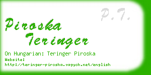 piroska teringer business card